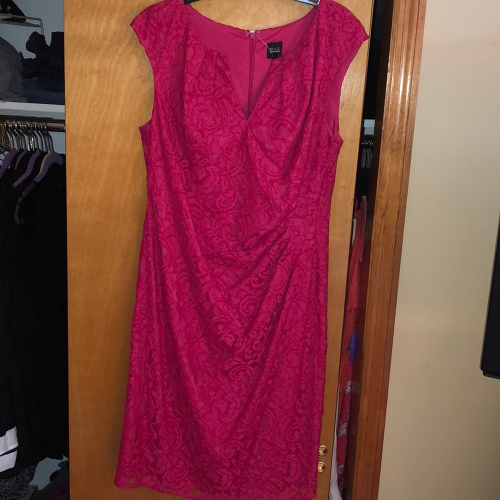 NWT reddish pink lace dress